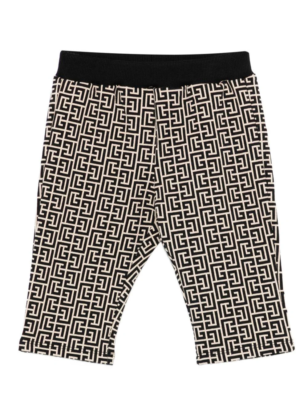 Pantaloni per neonato Balmain Kids beige con motivo monogramma