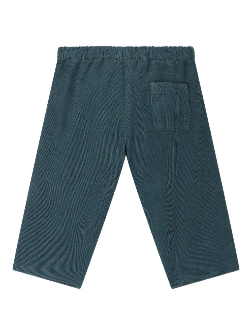 Pantaloni per neonato Bonpoint Dandy verde a coste con vita elasticizzata - Image 2
