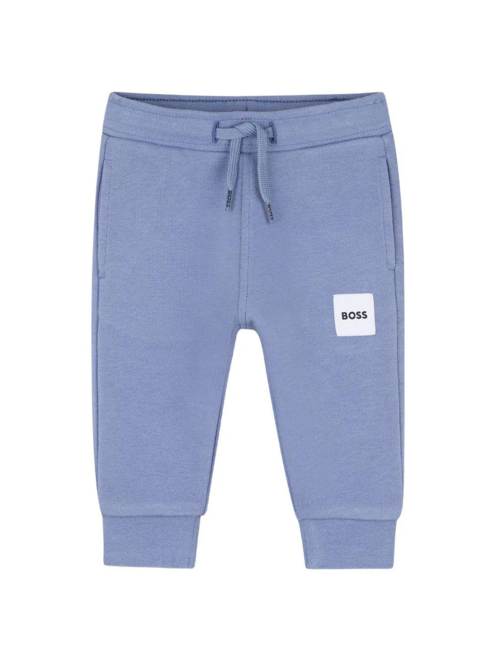 Pantaloni per neonato Boss Kids blu con couilisse e logo