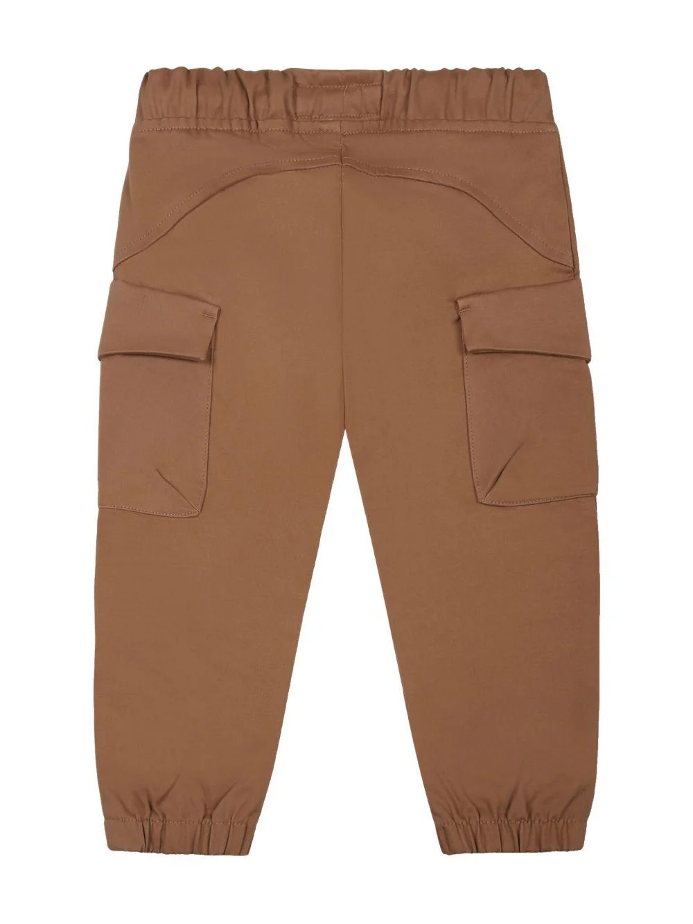 Pantaloni per neonato Calvin Klein Kids marrone con due tasche laterali applicate - Image 3