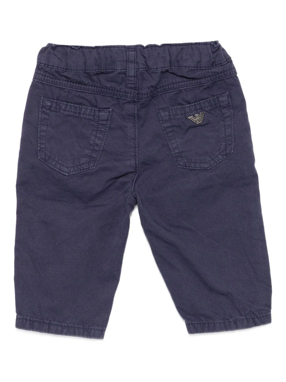 Pantaloni per neonato Emporio Armani Kids blu navy con tasche applicate - Image 3