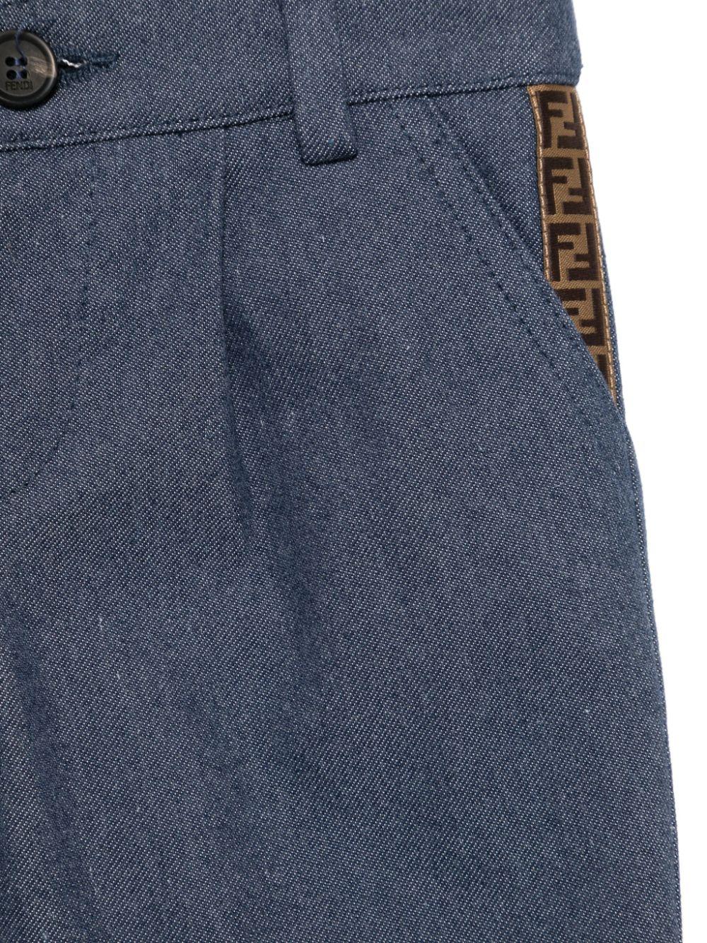 Pantaloni per neonato Fendi Kids grigio modello classico - Image 3