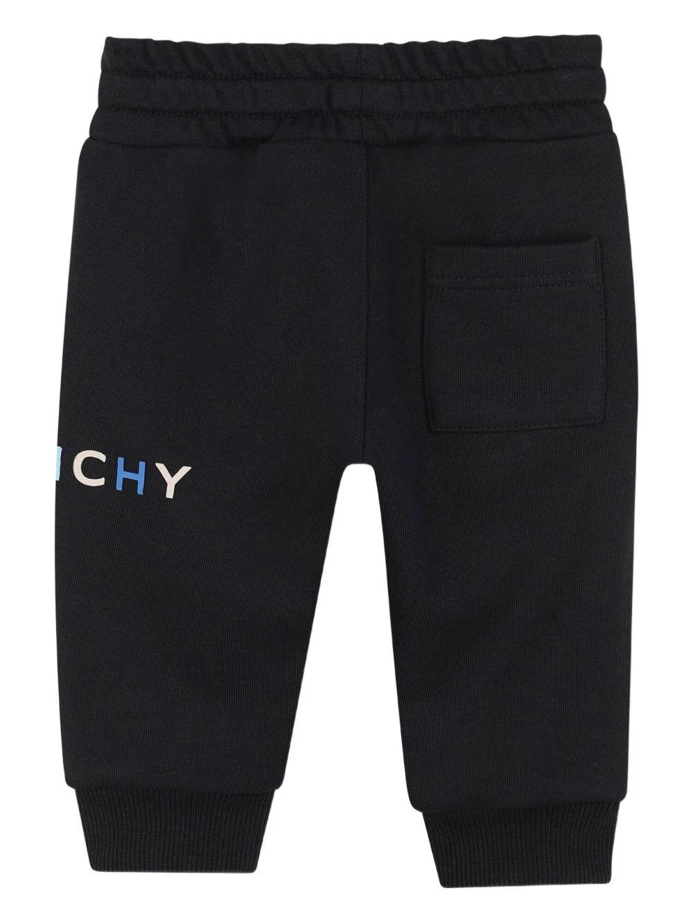 Pantaloni per neonato Givenchy Kids neri con fascia in vita con coulisse - Image 2