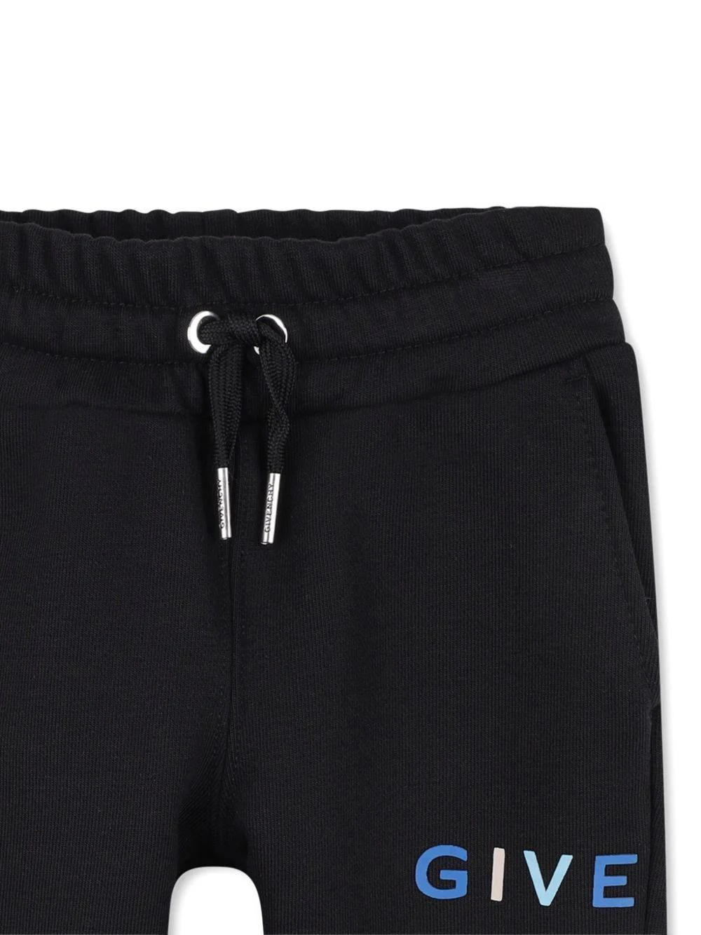 Pantaloni per neonato Givenchy Kids neri con fascia in vita con coulisse - Image 3