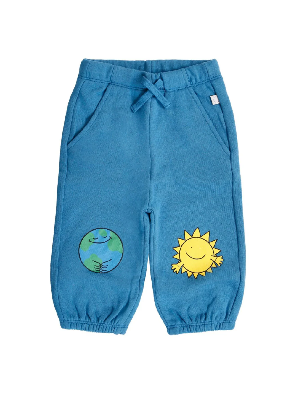 Pantaloni per neonato Stella McCartney Kids blu con stampa grafica
