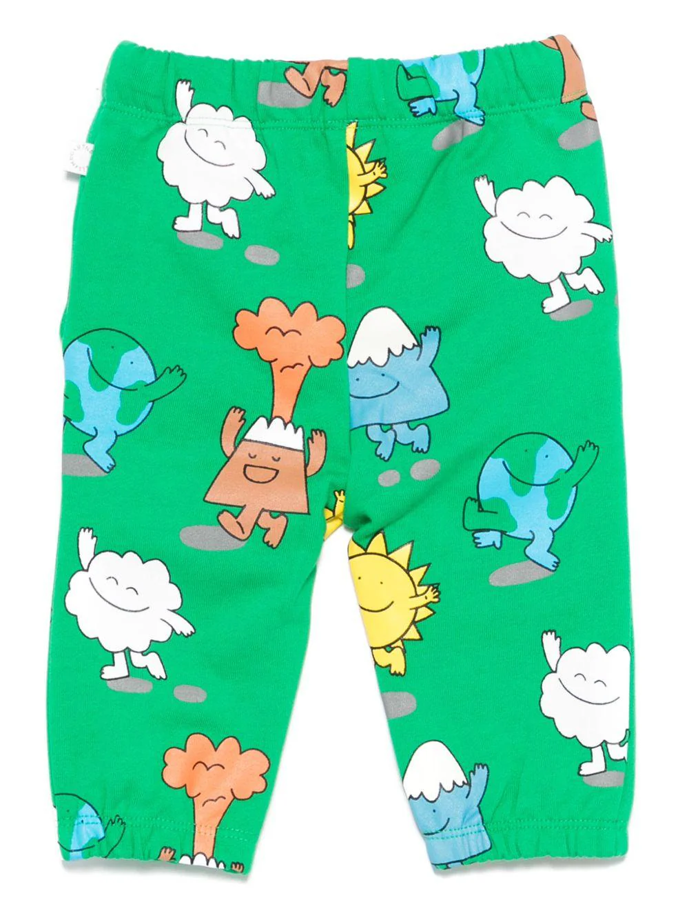 Pantaloni per neonato Stella McCartney Kids verde con stampa grafica - Image 3