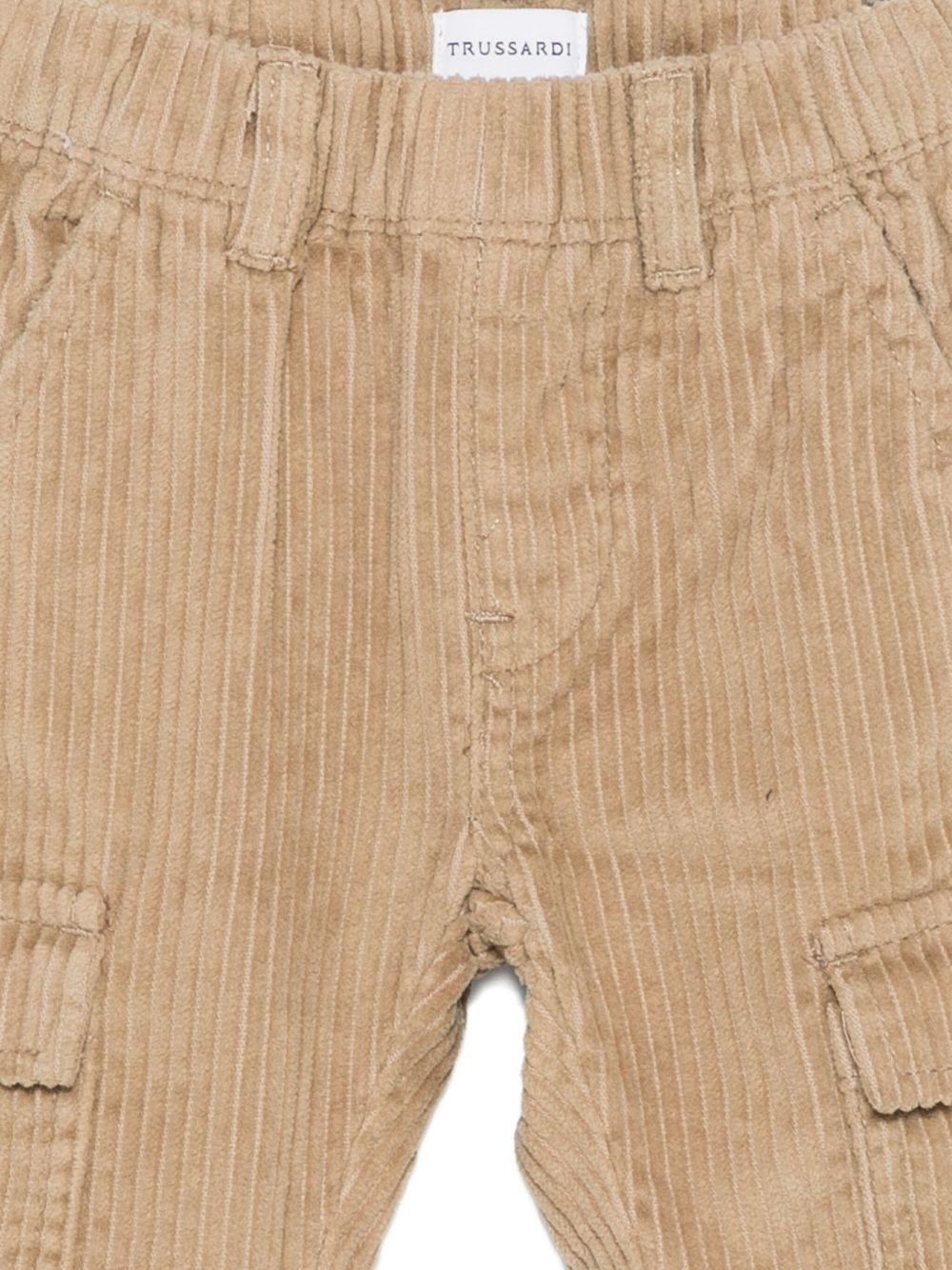 Pantaloni per neonato Trussardi Junior beige in velluto a coste - Image 3