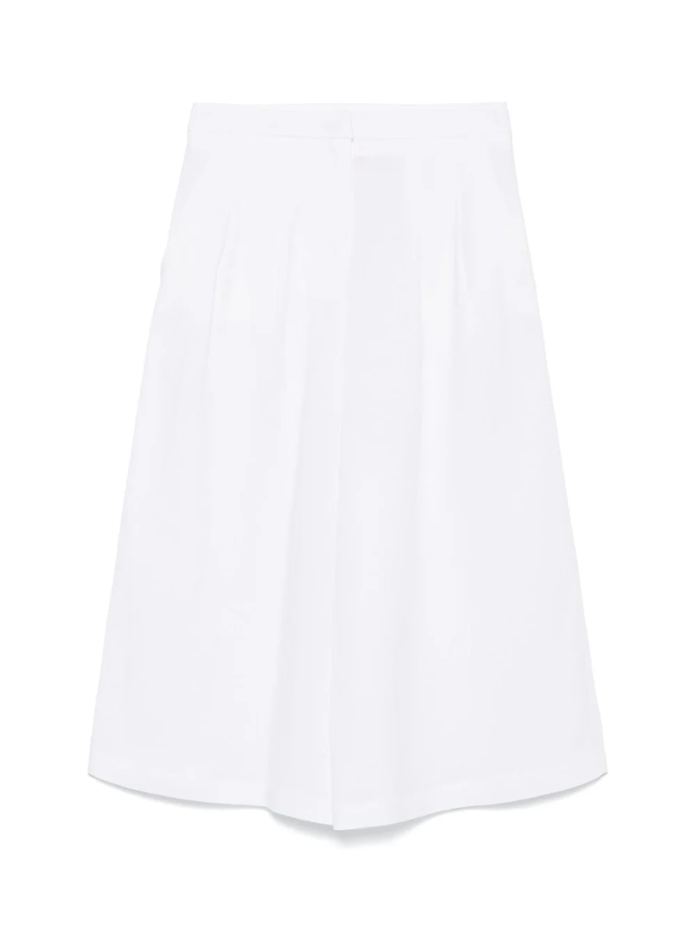 Pantaloni sartoriali per donna Merci bianco con dettagli plissettati