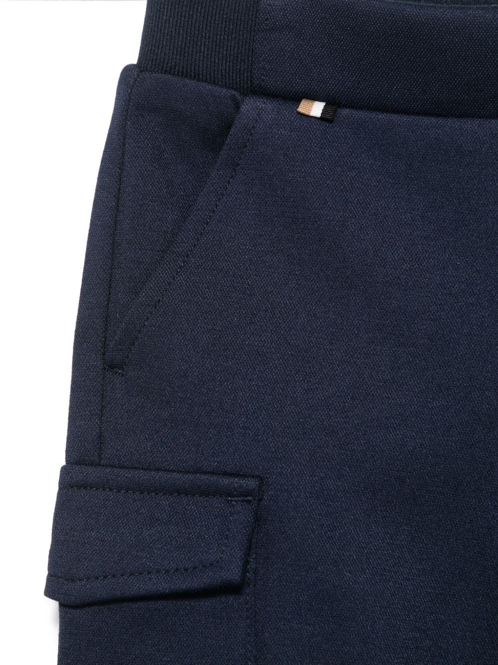 Pantaloni sportivi affusolati per neonato BOSS Kidswear blu con due tasche laterali - Image 3