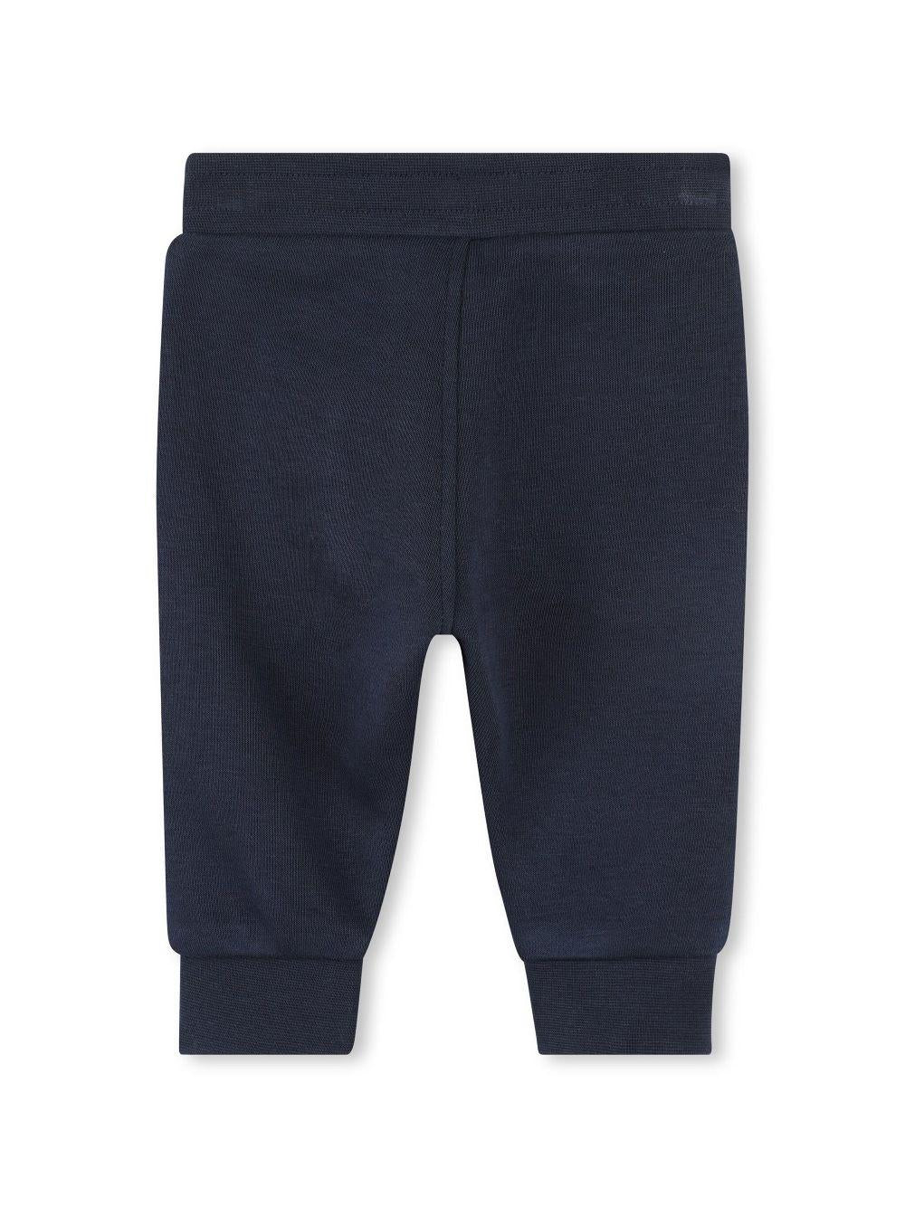 Pantaloni sportivi con stampa oer neonato BOSS Kidswear blu con taglio dritto - Image 2