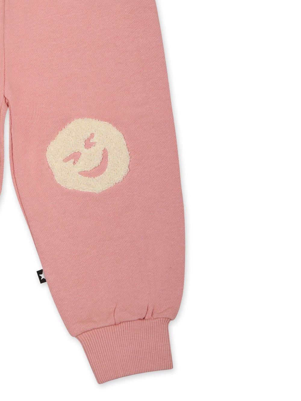 Pantaloni sportivi con stampa per neonata Molo rosa con orli alle caviglie - Image 3