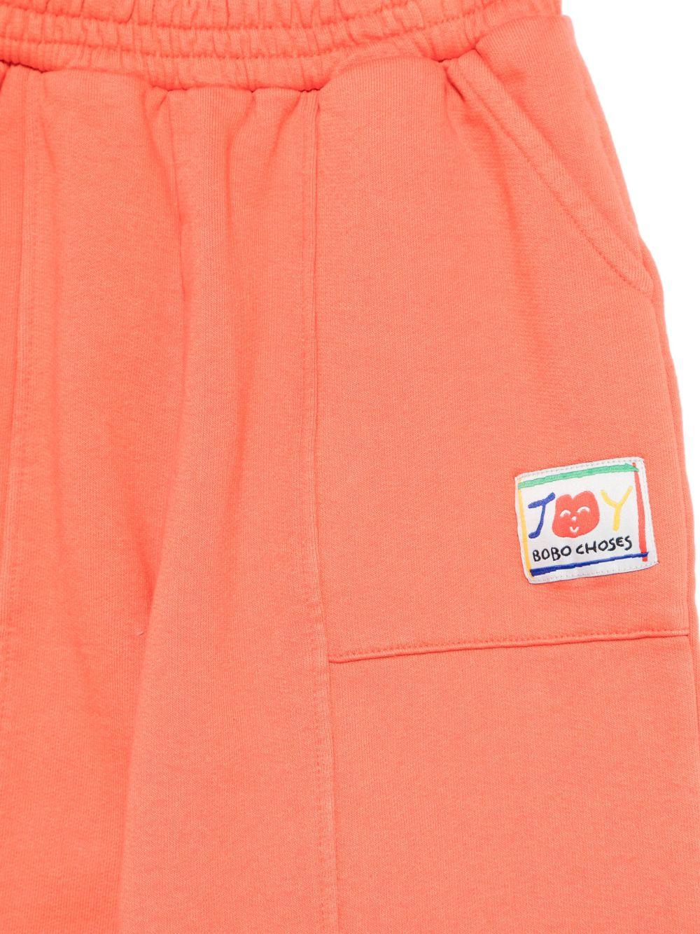Pantaloni sportivi per bambina Bobo Choses Smiling arancione con vita elasticizzata - Image 2