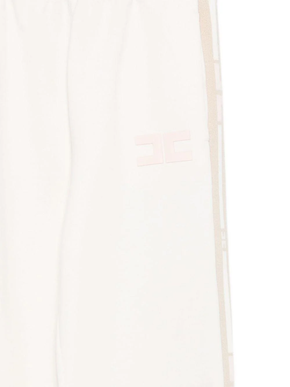 Pantaloni sportivi per bambina Elisabetta Franchi La Mia Bambina beige con righe laterali - Image 2