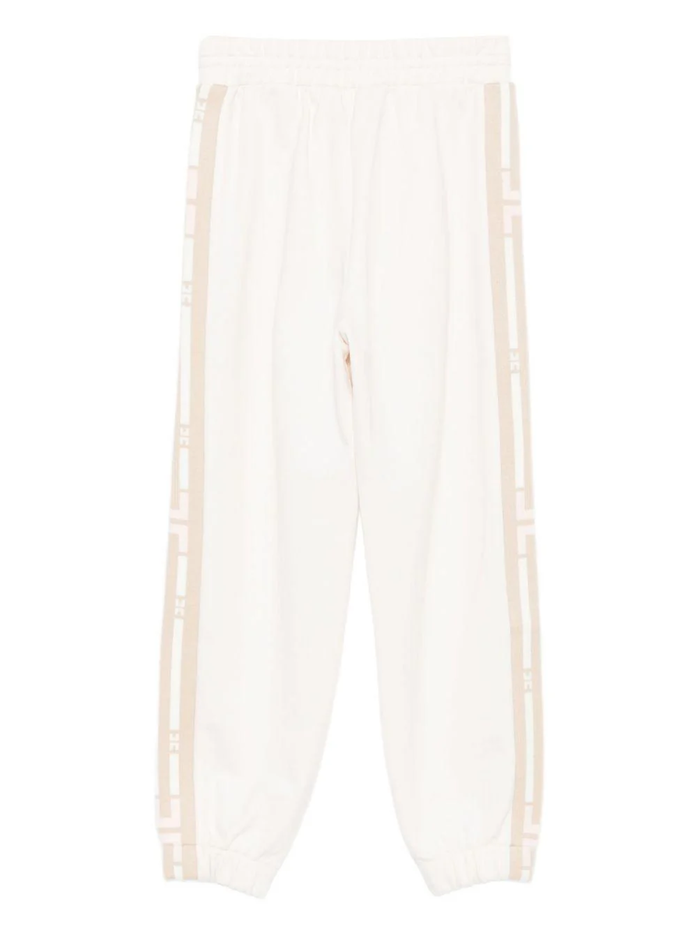 Pantaloni sportivi per bambina Elisabetta Franchi La Mia Bambina beige con righe laterali - Image 3