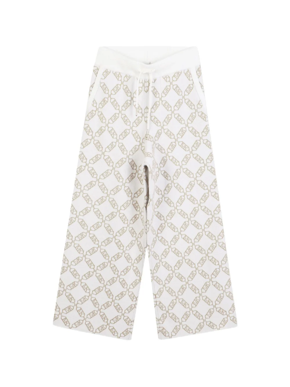 Pantaloni sportivi per bambina Michael Kors Kids bianchi con monogramma