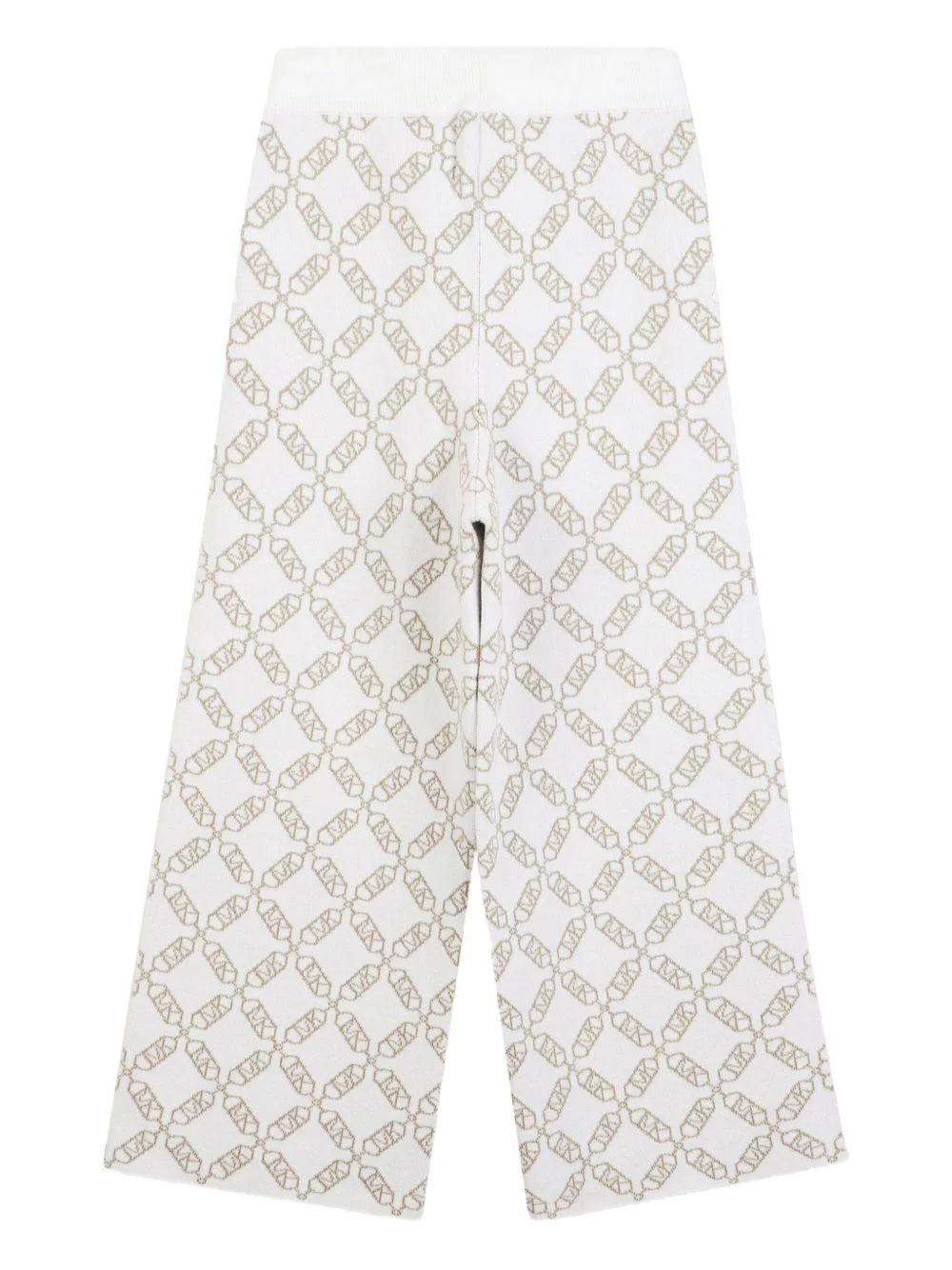 Pantaloni sportivi per bambina Michael Kors Kids bianchi con monogramma - Image 2