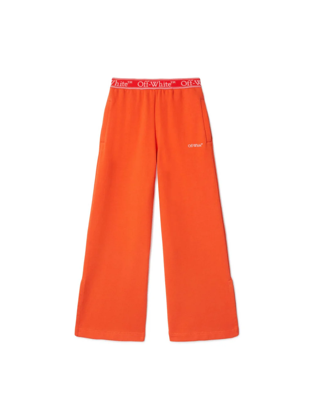 Pantaloni sportivi per bambina Off-White Kids Bookish arancione con fascia logo