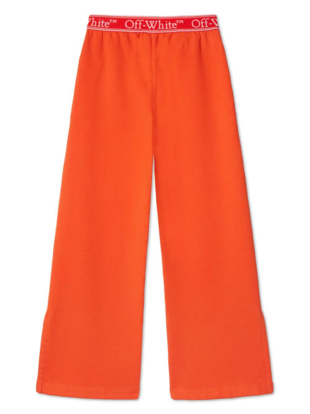 Pantaloni sportivi per bambina Off-White Kids Bookish arancione con fascia logo - Image 2