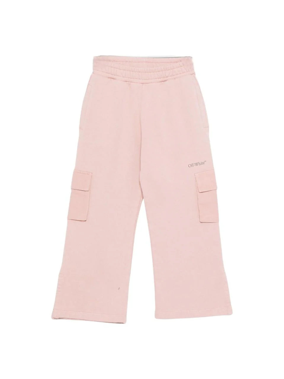 Pantaloni sportivi per bambina Off-White Kids rosa con tasche cargo