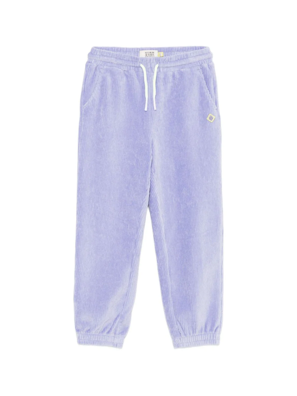Pantaloni sportivi per bambina Scotch & Soda Kids viola con coulisse in vita
