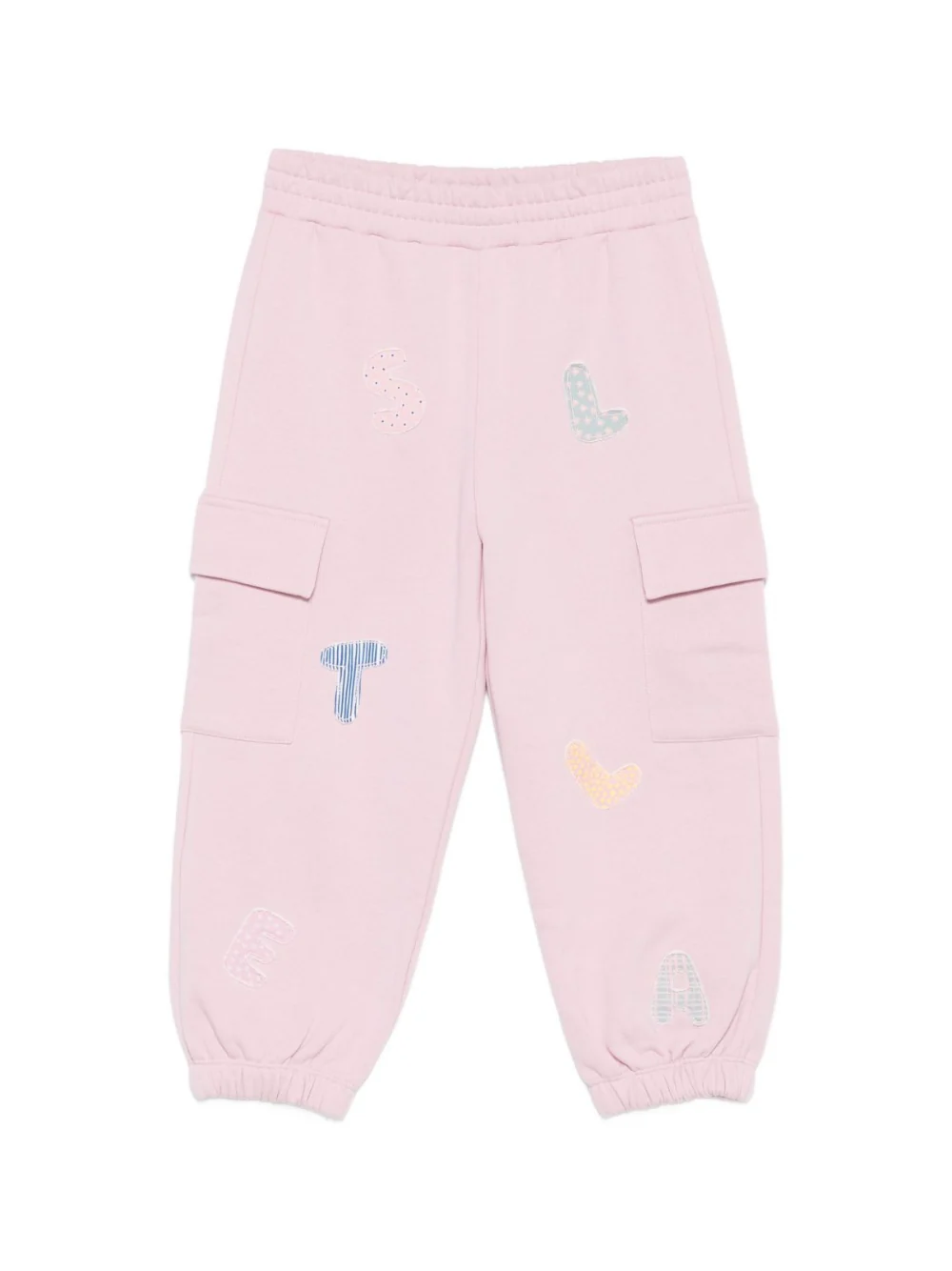 Pantaloni sportivi per bambina Stella McCartney Kids rosa con tasche cargo
