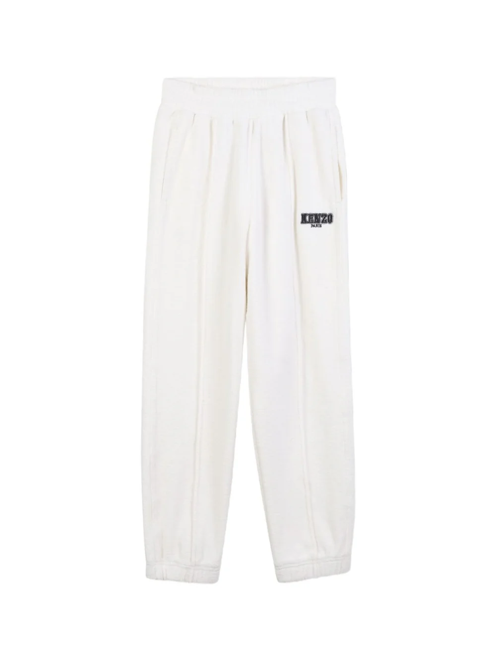 Pantaloni sportivi per bambino Kenzo Kids bianchi con logo ricamato