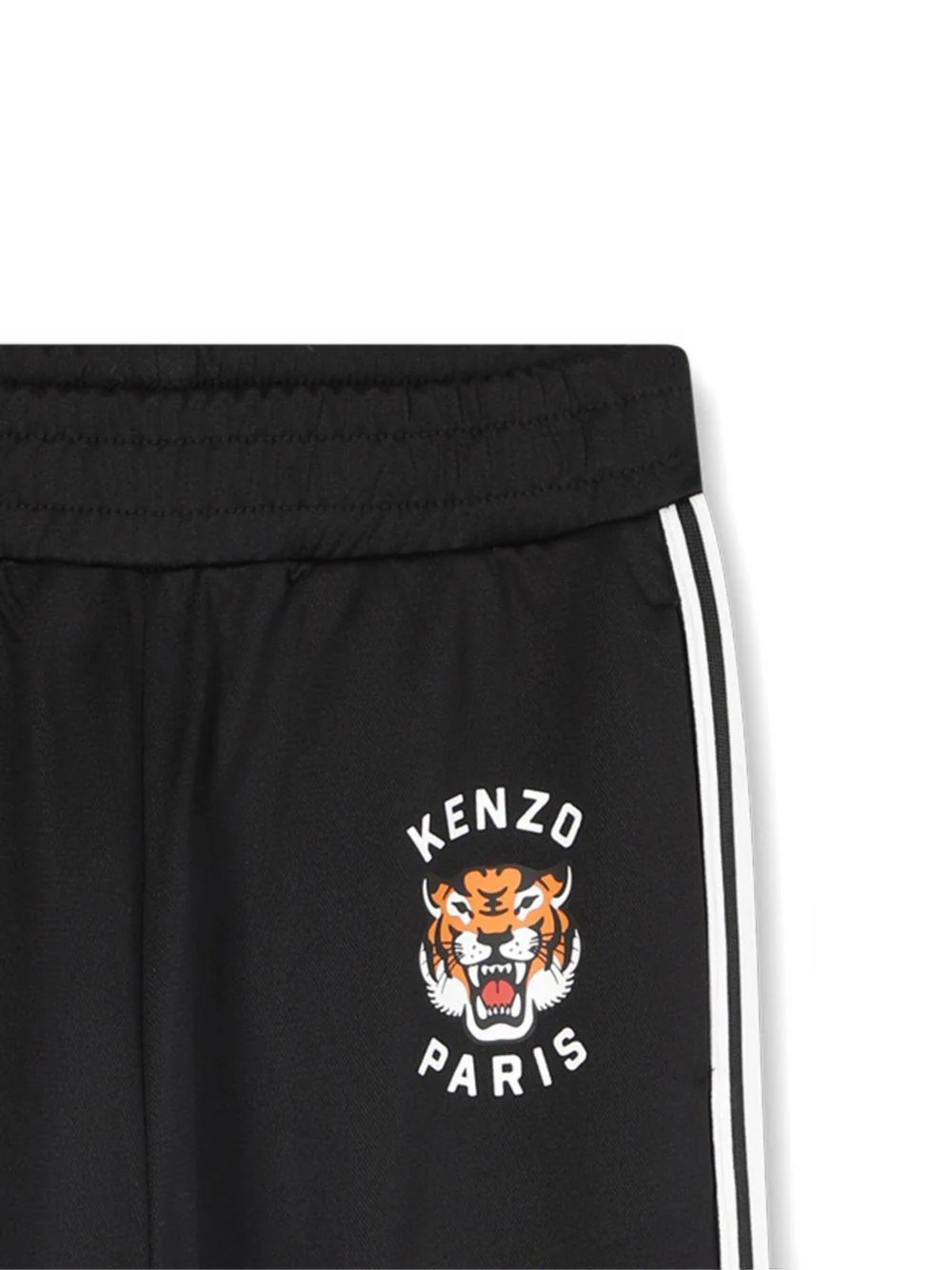 Pantaloni sportivi per bambino Kenzo Kids nero con righe laterali - Image 2