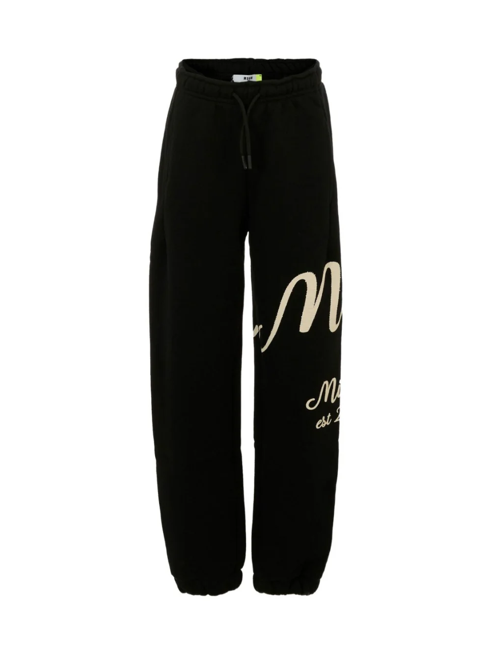 Pantaloni sportivi per bambino MSGM Kids nero con stampa del logo