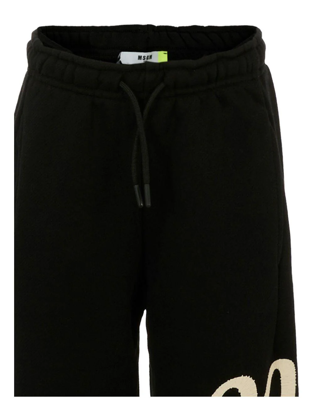Pantaloni sportivi per bambino MSGM Kids nero con stampa del logo - Image 2