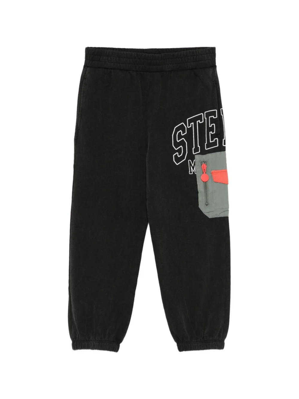Pantaloni sportivi per bambino Stella McCartney Kids nero con logo applicato