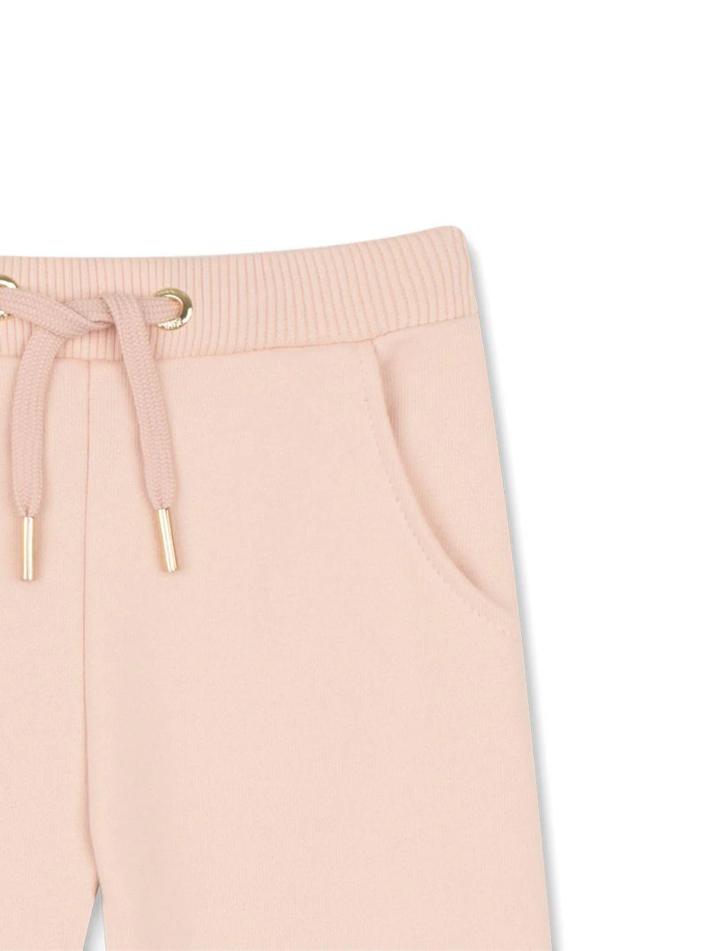 Pantaloni sportivi per neonata Chloé Kids rosa con coulisse in vita - Image 2