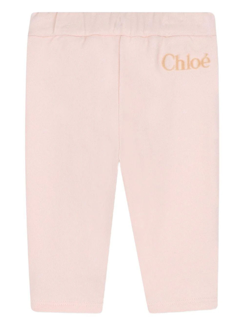 Pantaloni sportivi per neonata Chloé Kids rosa in cotone con vita elasticizzata - Image 2