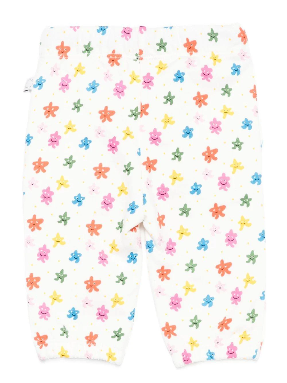 Pantaloni sportivi per neonata Stella McCartney Kids bianco con stelle all-over - Image 3