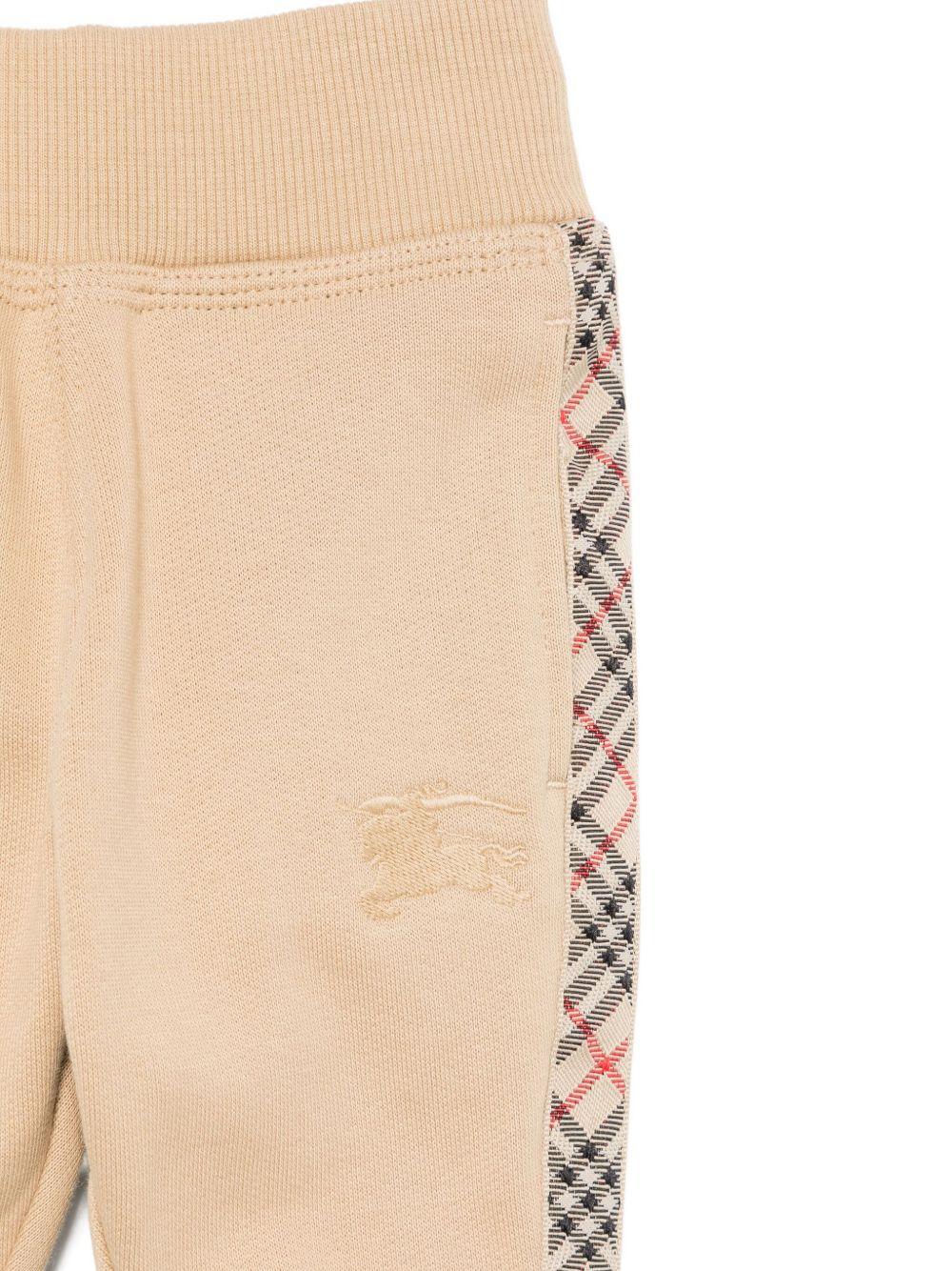 Pantaloni sportivi per neonati Burberry Kids beige con fettuccia Burberry Check - Image 3