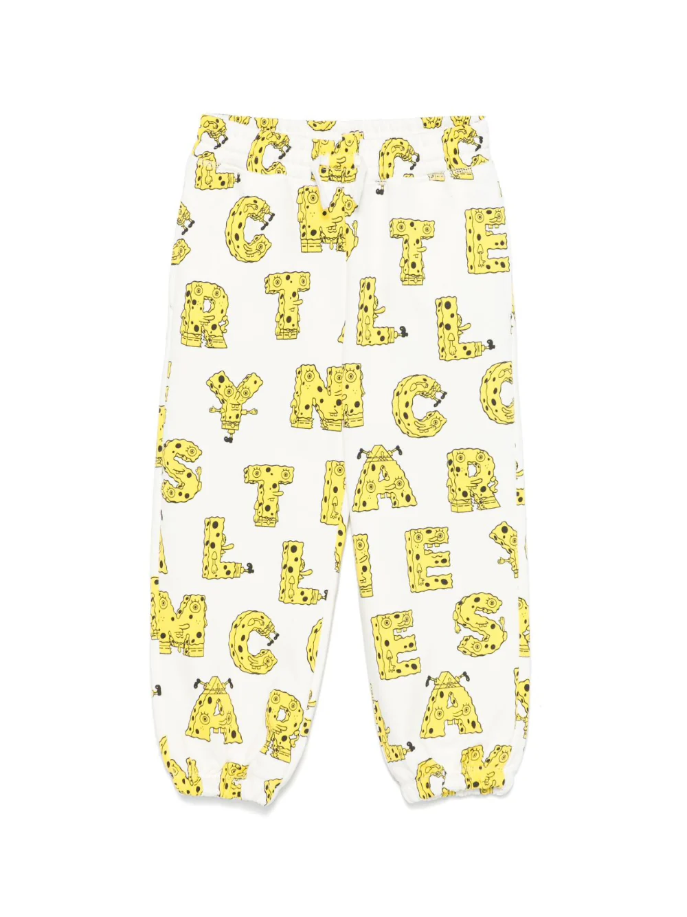 Pantaloni sportivi STELLA MCCARTNEY KIDS x SpongeBob bianchi con tasca posteriore sagomata