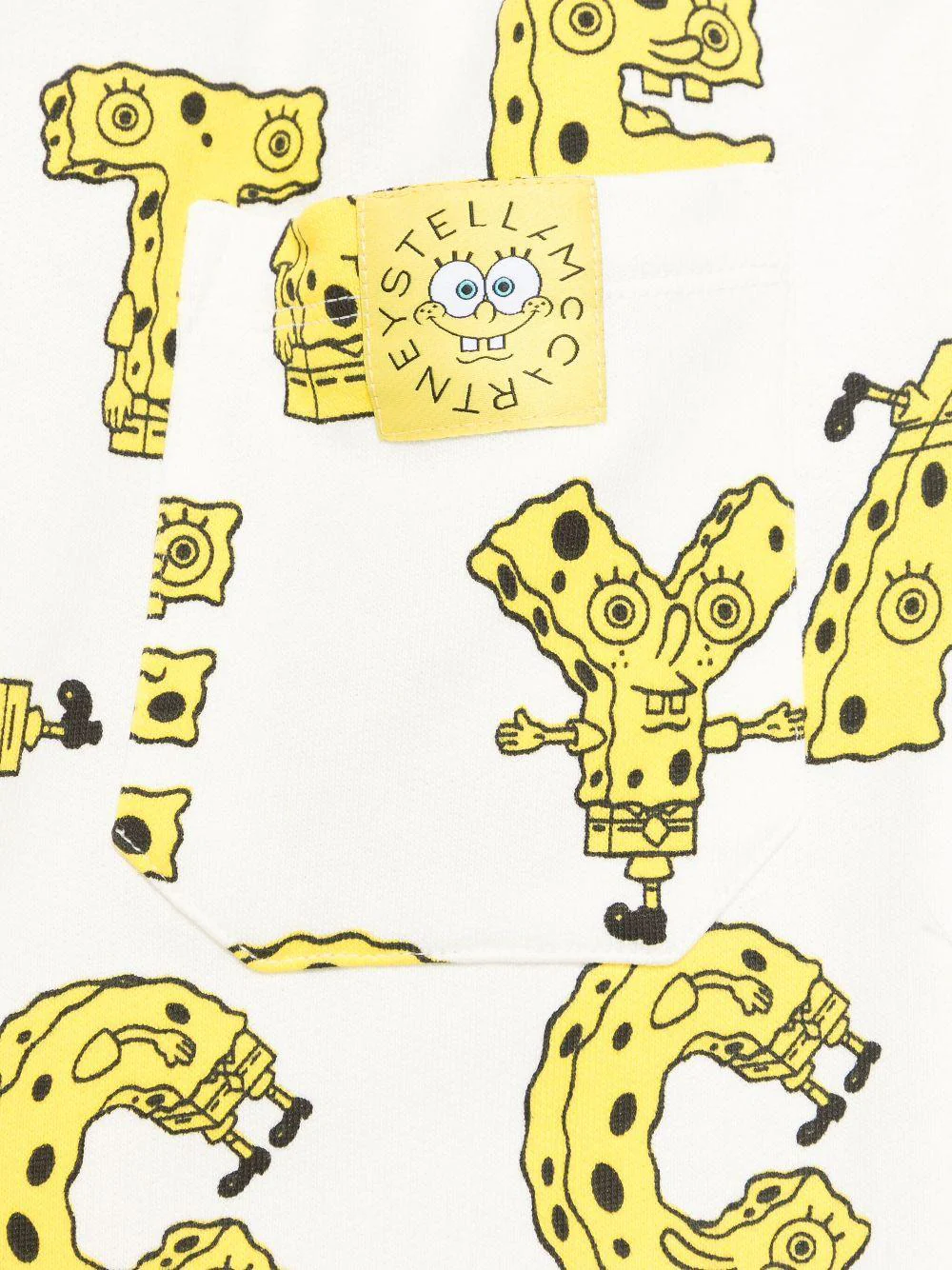 Pantaloni sportivi STELLA MCCARTNEY KIDS x SpongeBob bianchi con tasca posteriore sagomata - Image 2