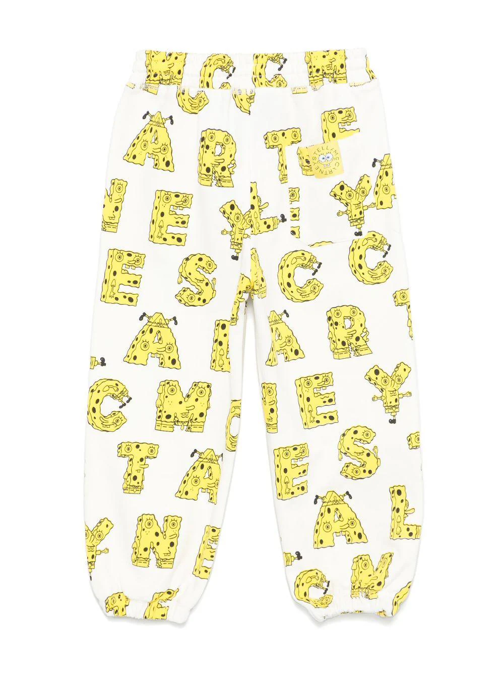Pantaloni sportivi STELLA MCCARTNEY KIDS x SpongeBob bianchi con tasca posteriore sagomata - Image 3
