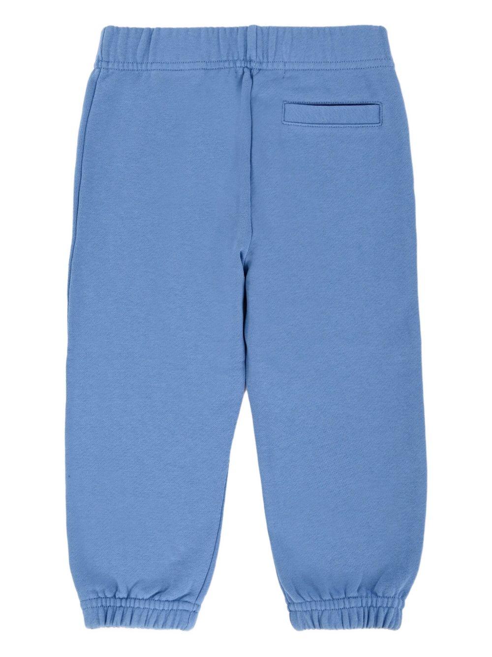 Pantaloni sportivo per bambino Palm Angels Kids azzurri con stampa logo - Image 2