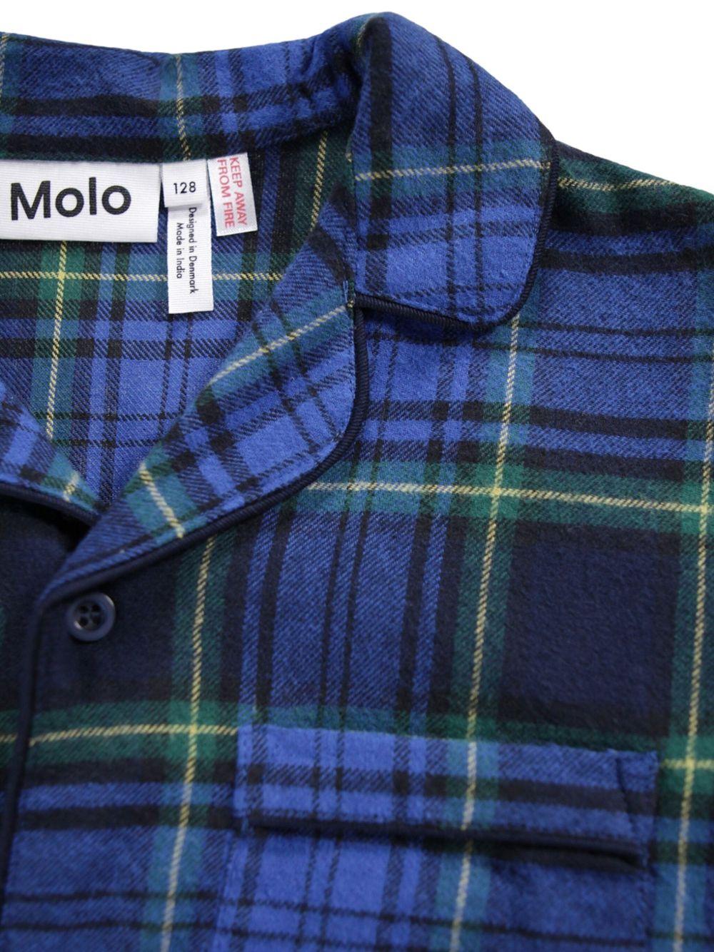 Pigiama Lex per bambino Molo blu con motivo a quadri - Image 3
