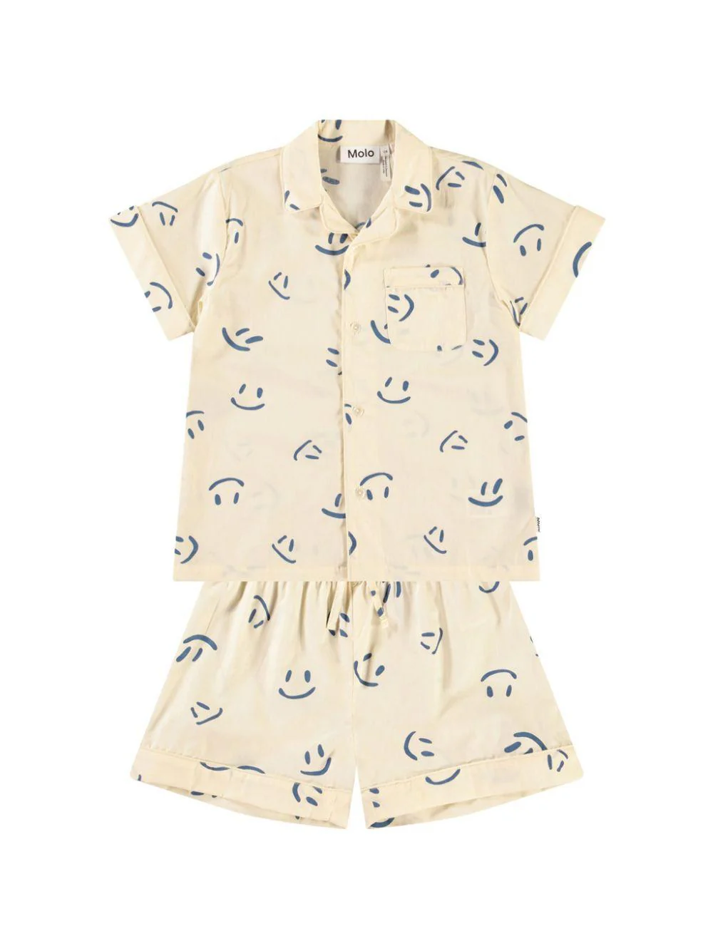 Pigiama per bambino Molo Lexi giallo con motivo smiley