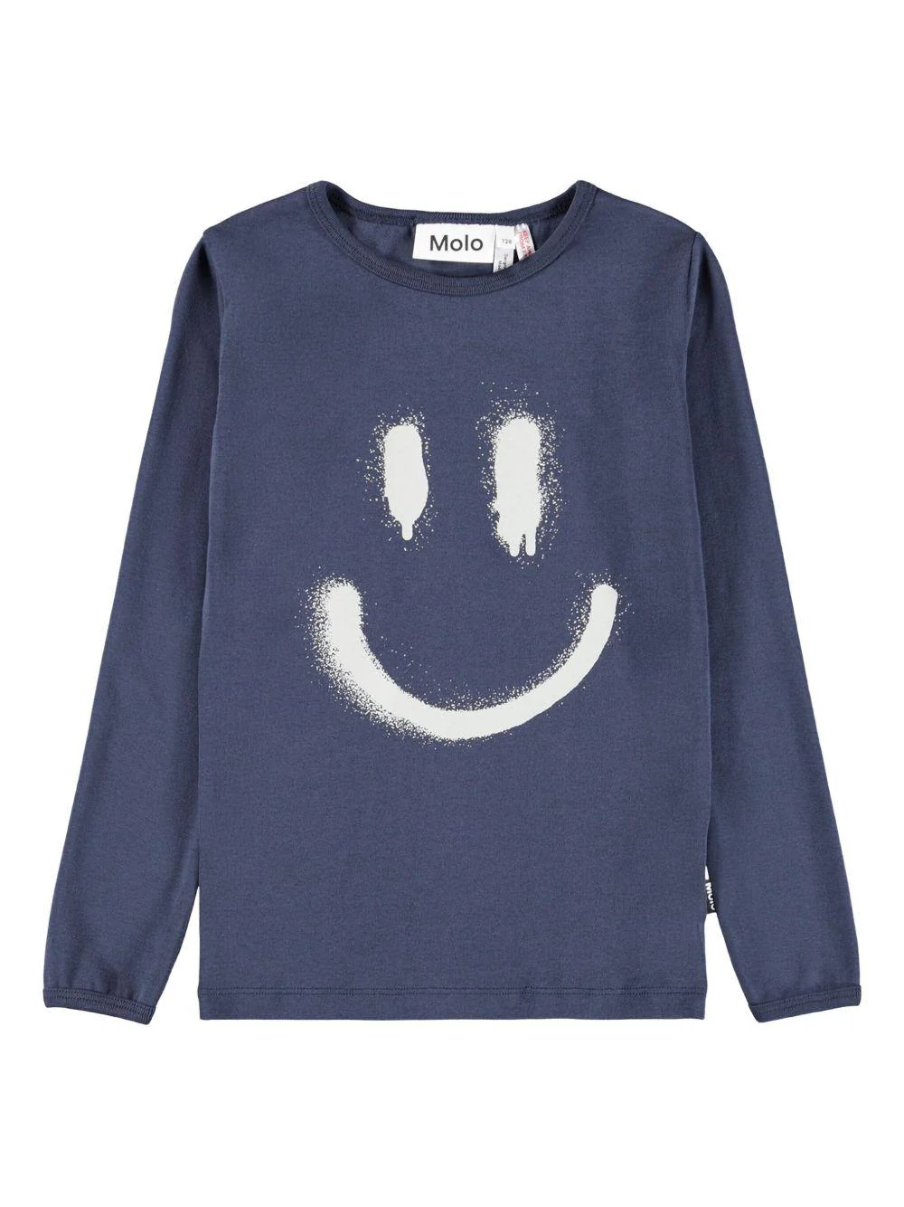Pigiama per bambino Molo Lue blu con stampa smile - Image 2
