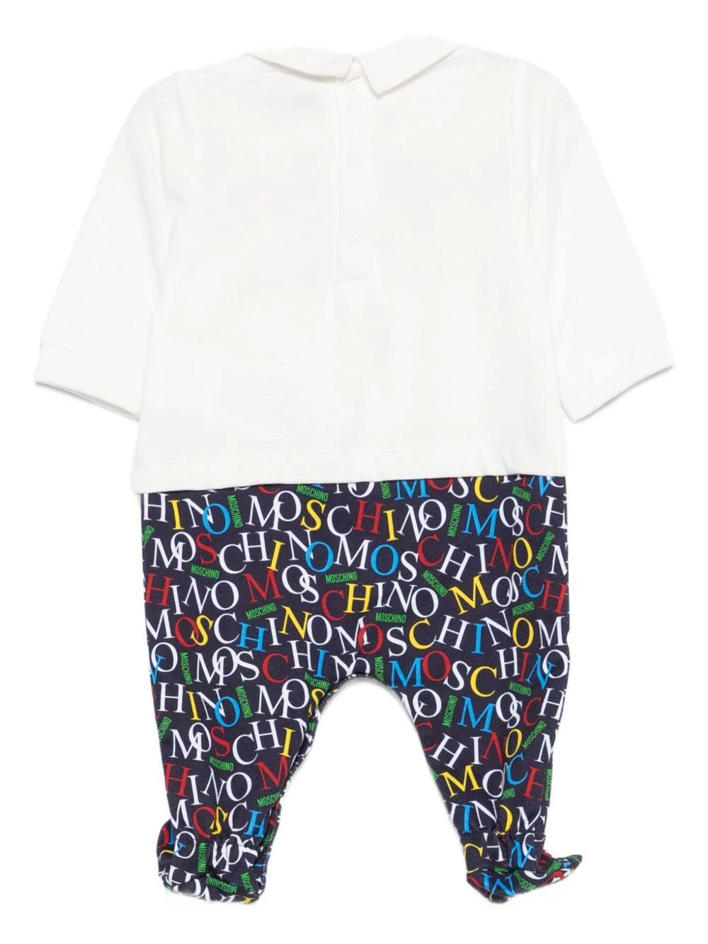 Pigiama per neonato Moschino Kids bianco con stampa Teddy - Image 2