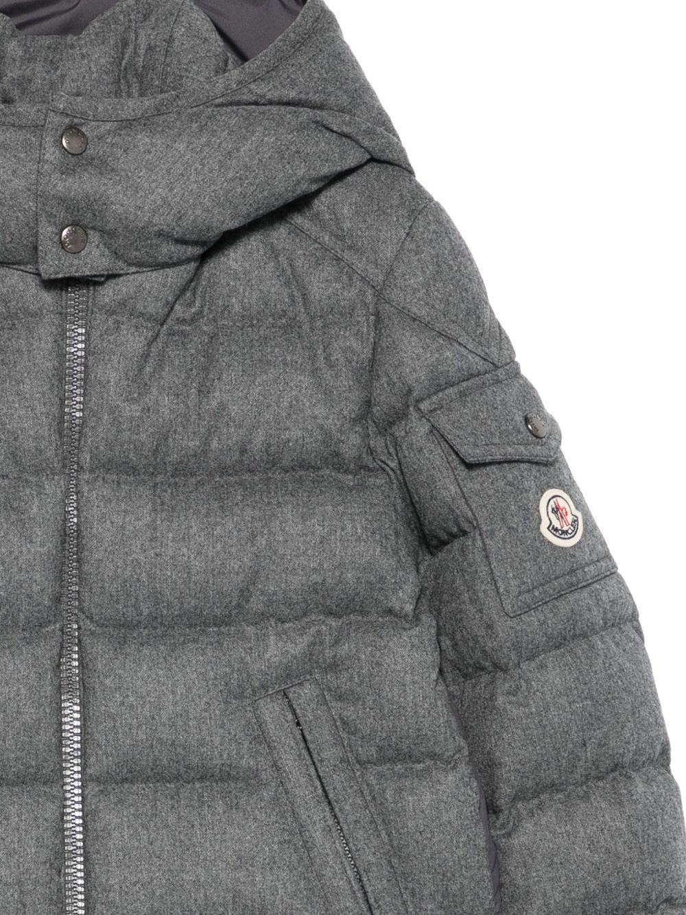Piumino Montgenevre per bambini Moncler Enfant grigio con cappuccio - Image 3
