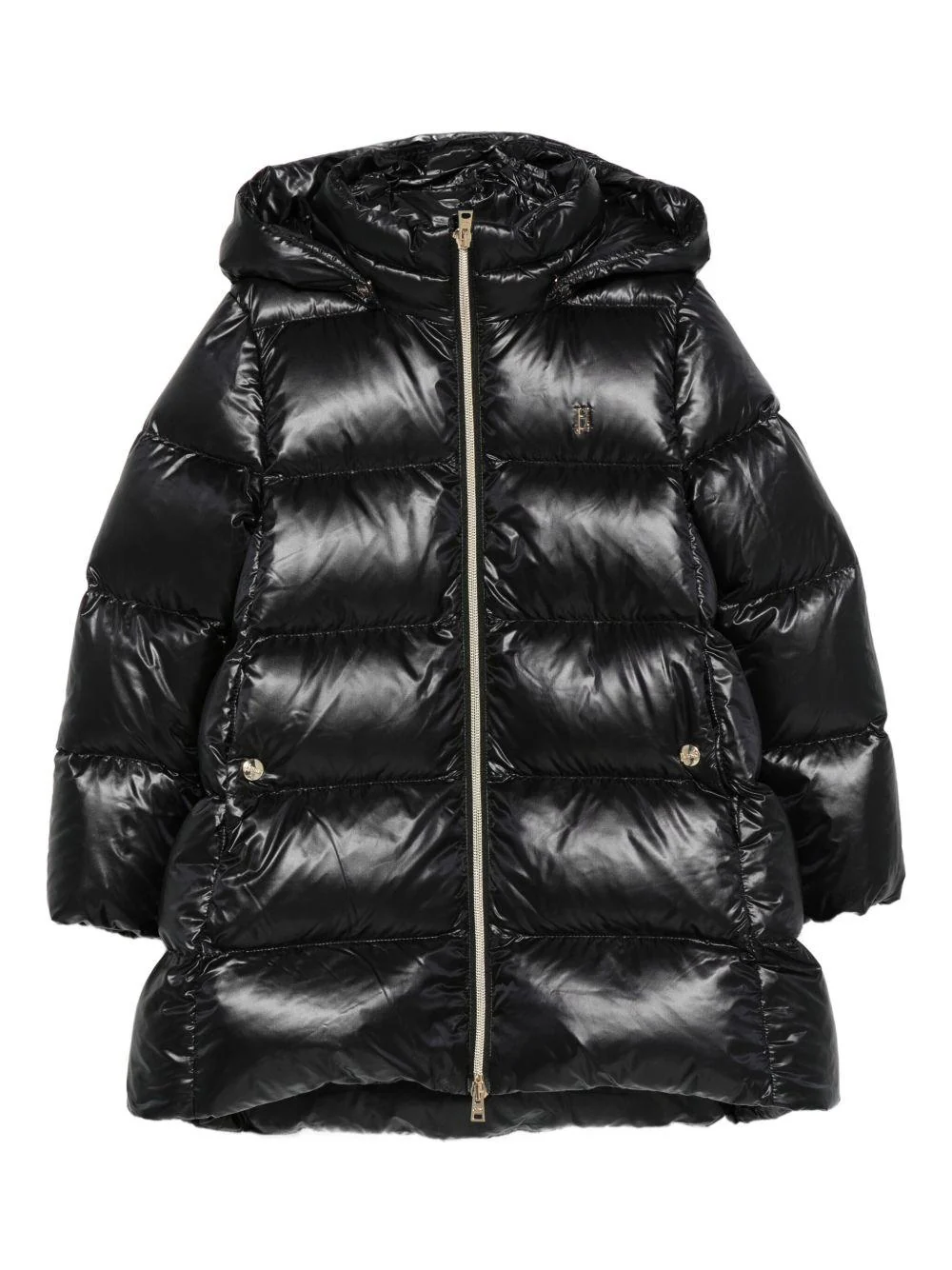 Piumino per bambina Herno Kids nero con cappuccio
