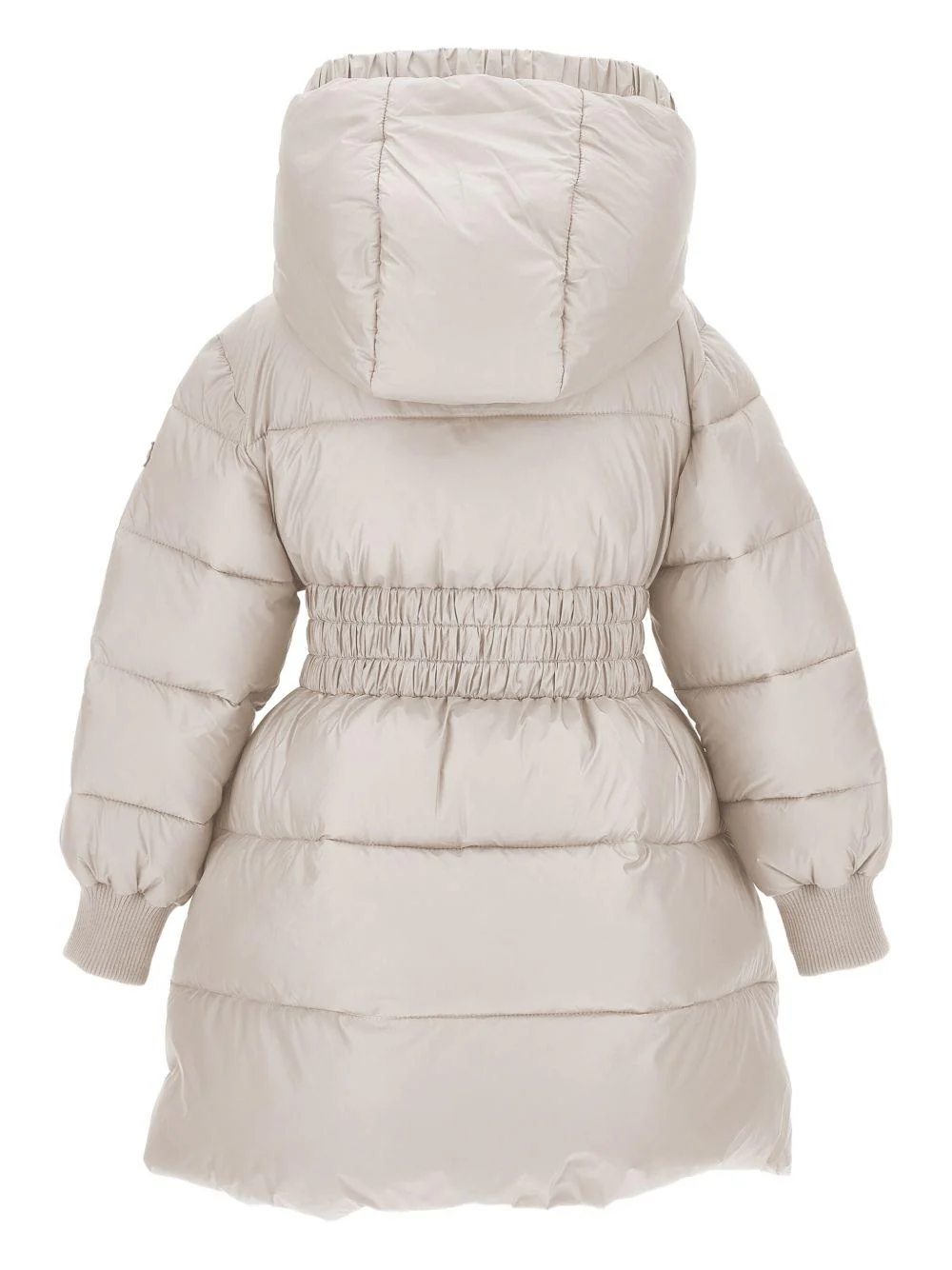 Piumino per bambina Monnalisa beige con cappuccio - Image 3