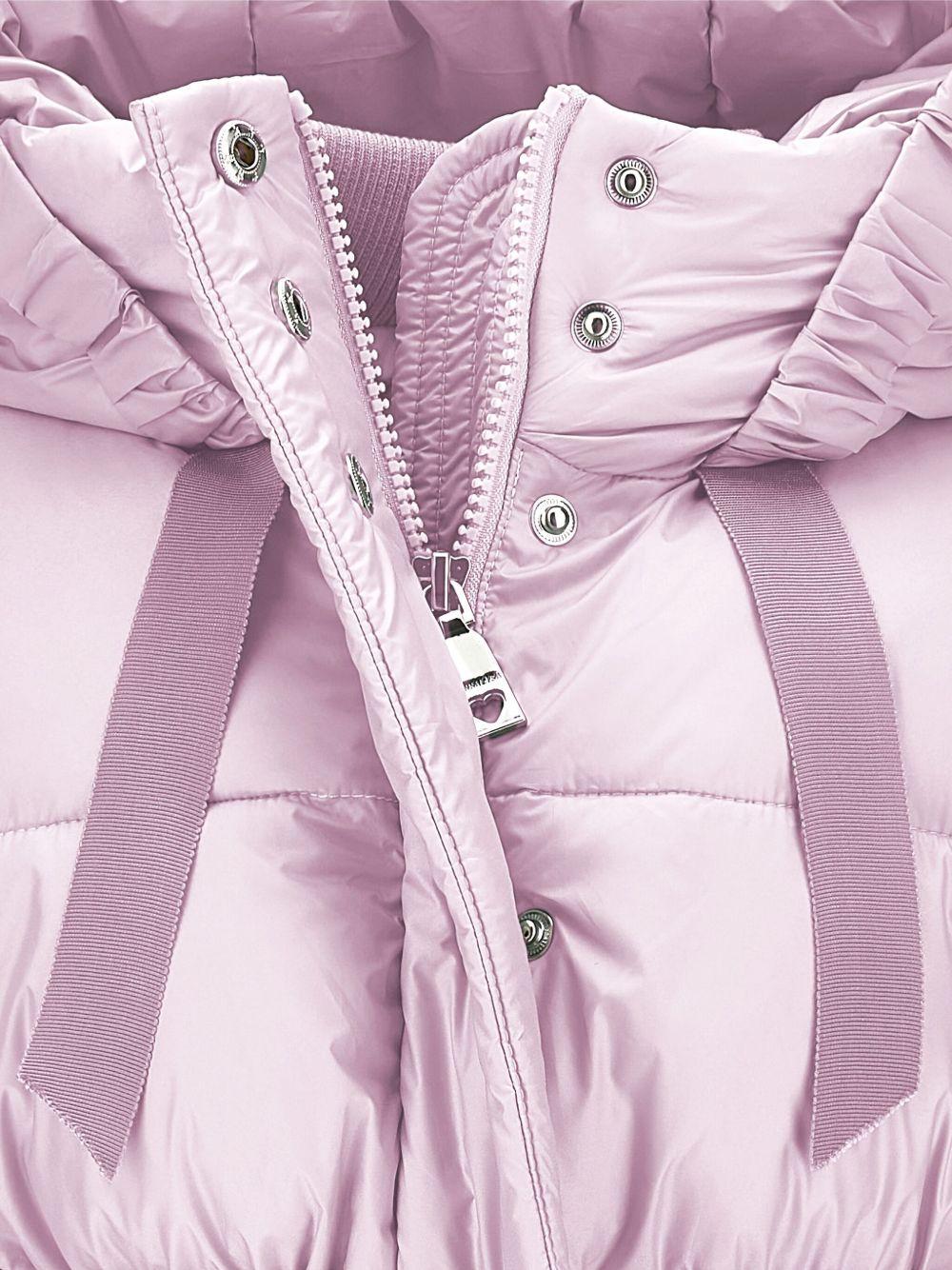 Piumino per bambina Monnalisa rosa con cappuccio - Image 4