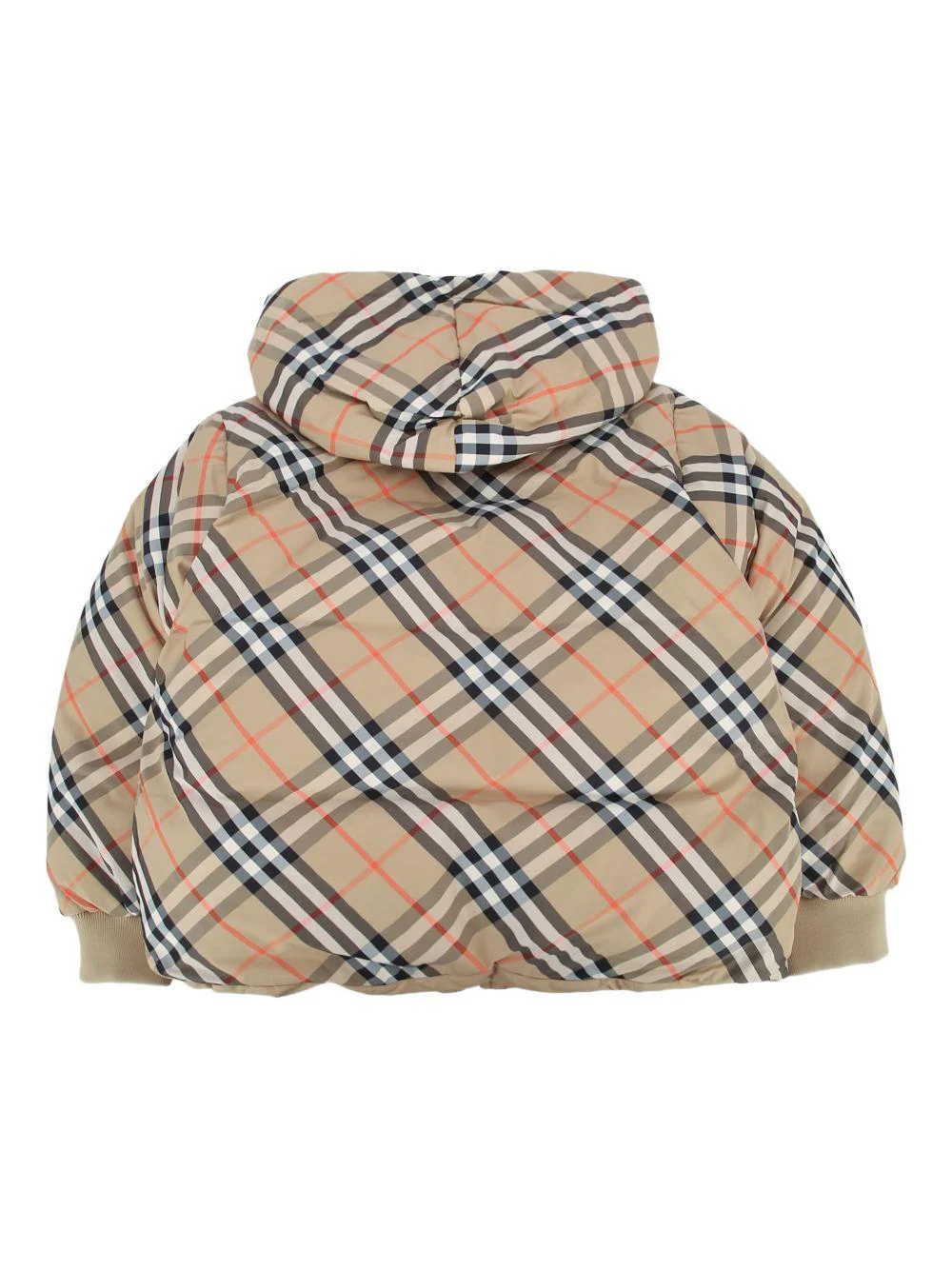 Piumino per bambino Burberry Kids beige con motivo a quadri - Image 2