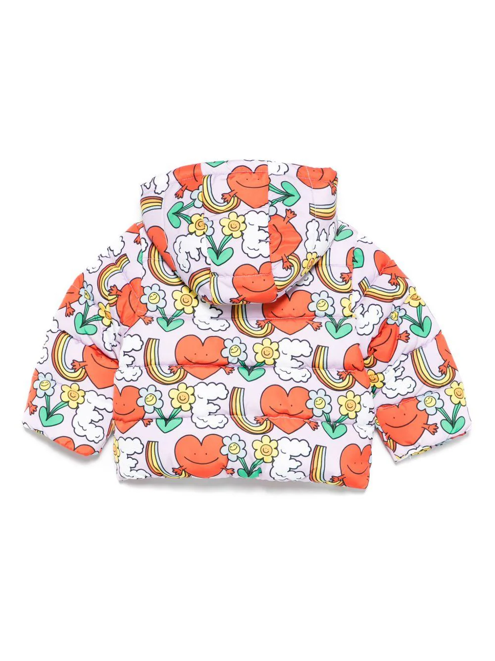 Piumino per neonata Stella McCartney Kids lilla con stampa grafica - Image 3