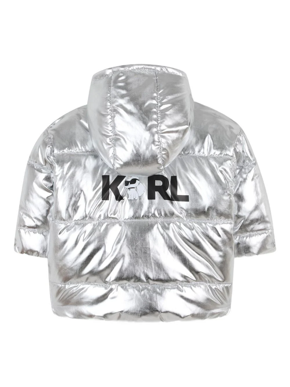 Piumino per neonati Karl Lagerfeld Kids argento metallizzato - Image 2