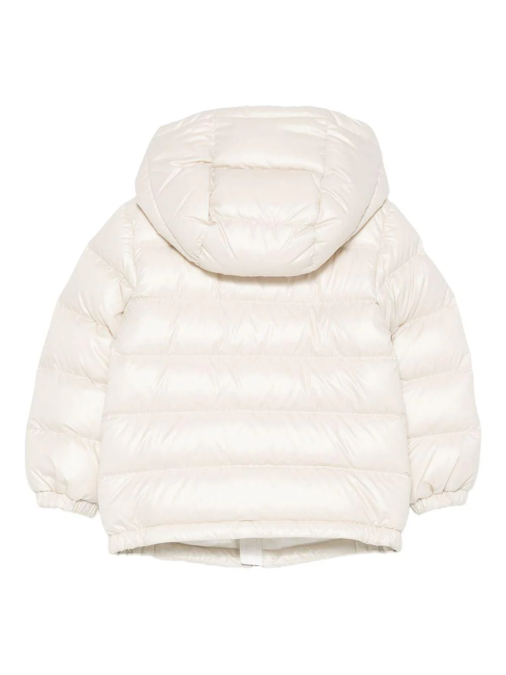 Piumino per neonati Moncler Enfant bianco con cappuccio - Image 2